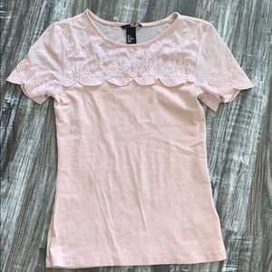 H&M sheer fitted tee
